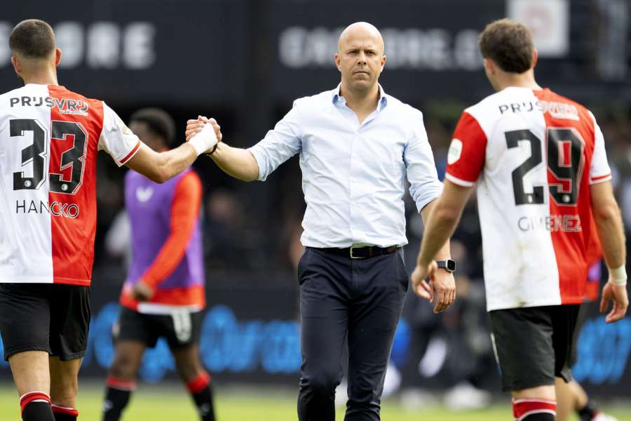 Arne Slot na afloop van Feyenoord - Fortuna Sittard