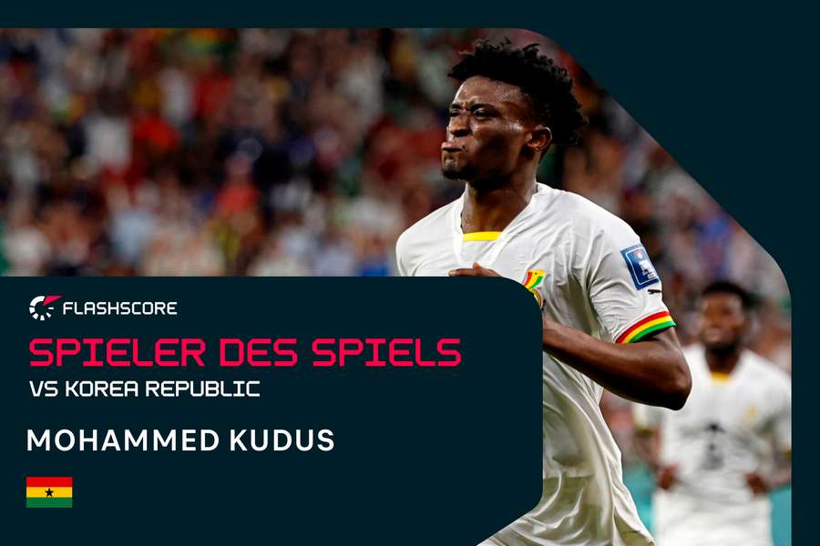 Mohammed Kudus machte zwei Tore gegen Südkorea.