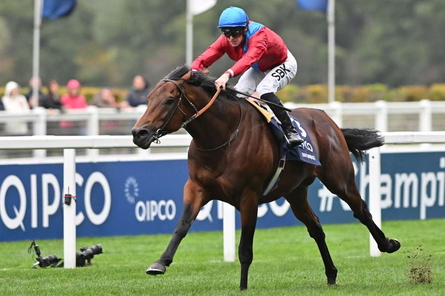 Bay Bridge dashed Baaeed's hopes of bowing out unbeaten as he won the Champion Stakes at Ascot