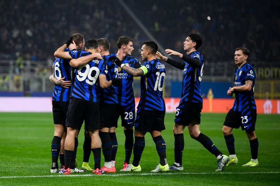 El Inter de Milán celebrando su gol
