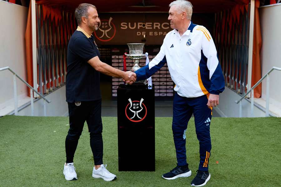 Flick y Ancelotti, en la previa de la final de la Supercopa