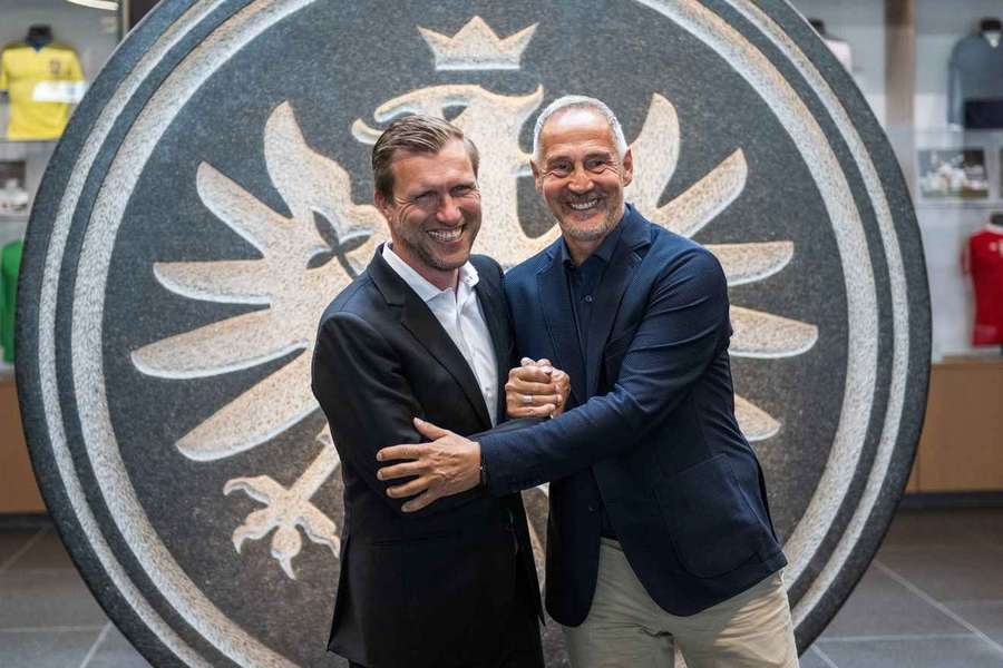 Nicht immer harmonisch: Krösche und Hütter Nicht immer harmonisch: Krösche und Hütter
