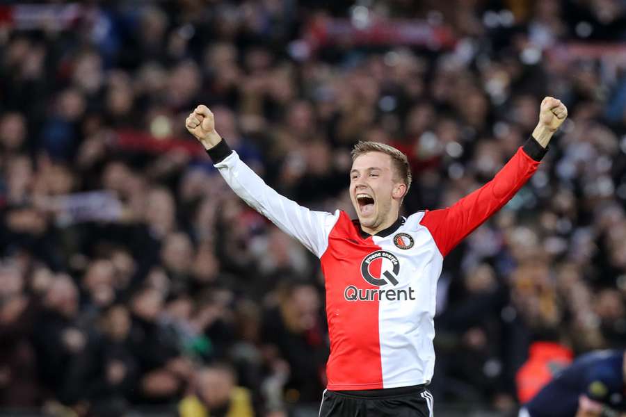 Dylan Vente in 2018 bij Feyenoord