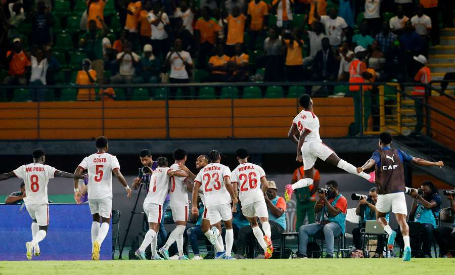 Cape Verde's Ryan Mendes celebrates scoring