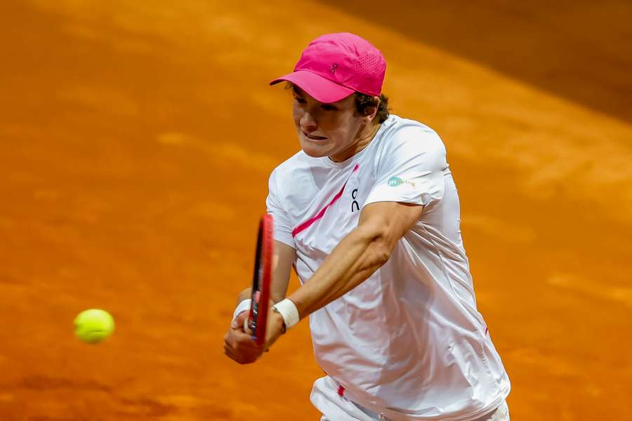 João durante a derrota para Cameron Norrie no torneio de 2024