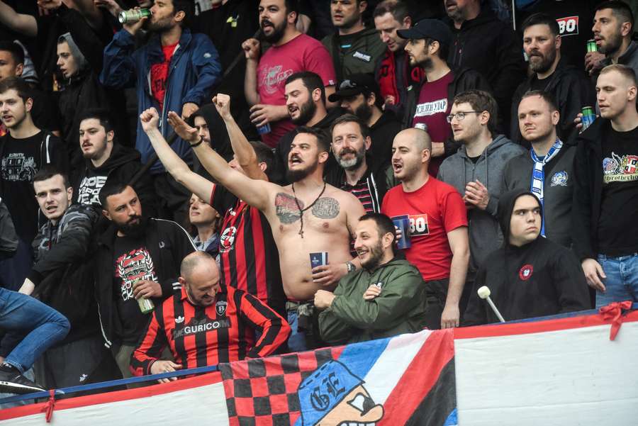 Los aficionados del Vardar están muy ligados a su club