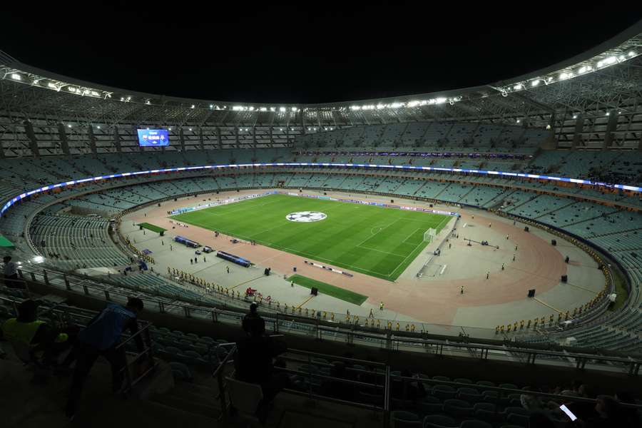 El estadio de Bakú, en Azerbaiyán
