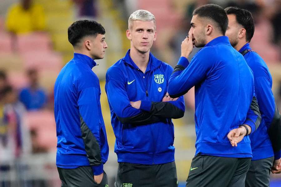 Dani Olmo, antes de la semifinal de la Supercopa ante el Athletic