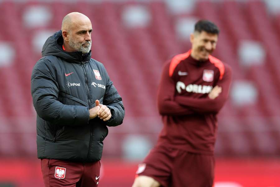 Michal Probierz (L) has served his last game as Poland coach