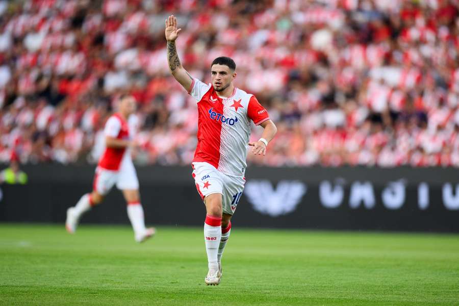 Záložník pražské Slavie Christos Zafeiris