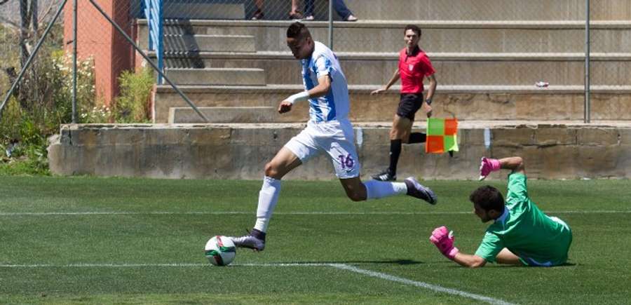 En-Nesyri em ação pelo Malagueño, a segunda equipa do Málaga