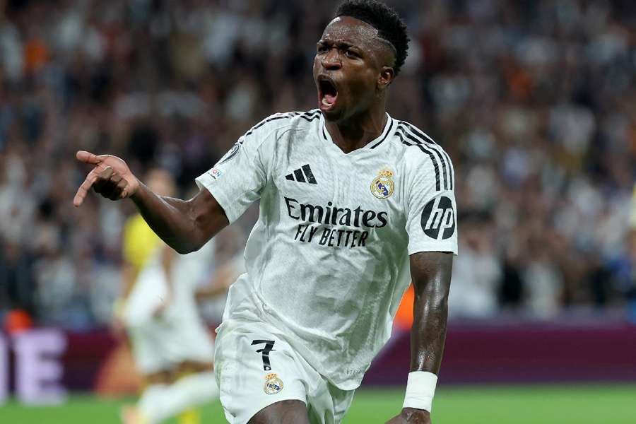 Vinicius, durante un partido con el Real Madrid