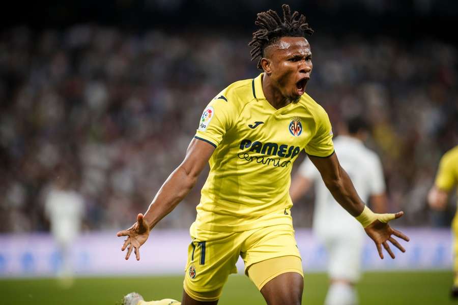 Samu Chukwueze lors de sa rencontre face au Real Madrid. 