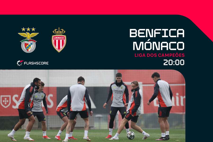 Benfica recebe Mónaco na Liga dos Campeões