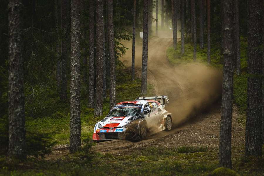 Rovanpera in action in Estonia during Friday's stages