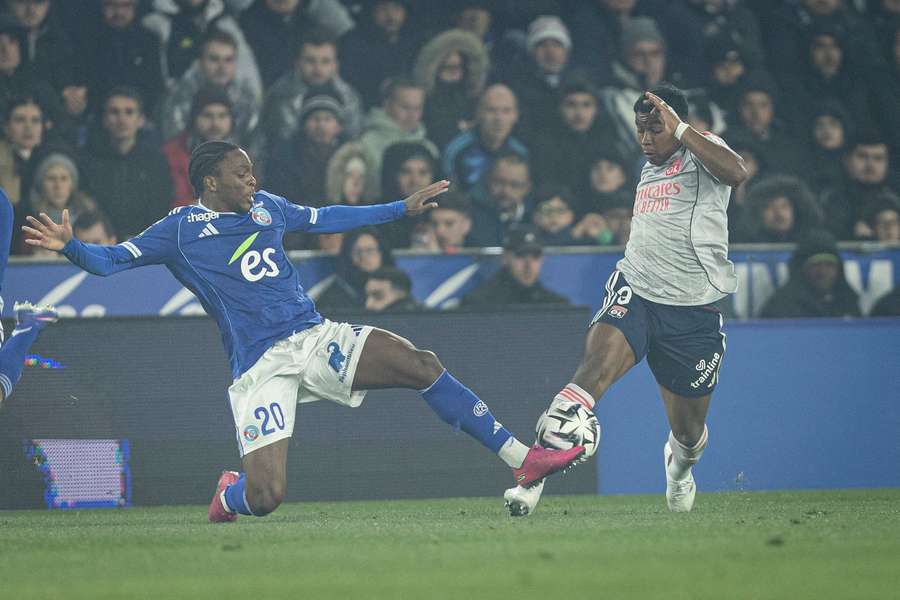 Endrick em ação pelo Lyon