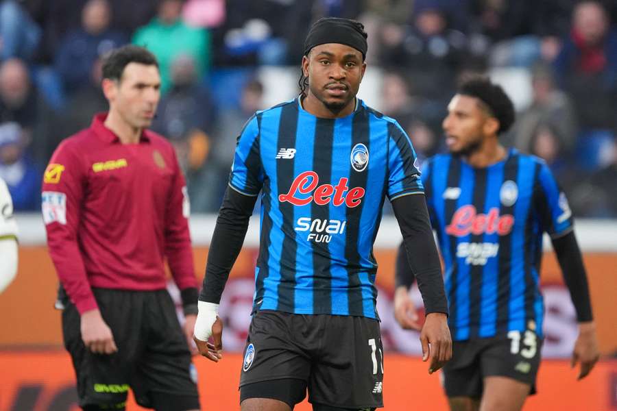 Lookman (centre) in action for Atalanta