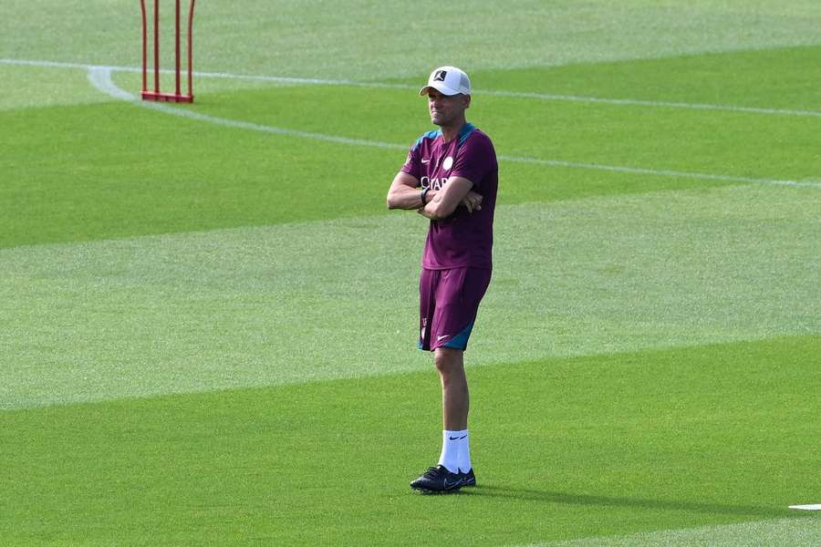 Luis Enrique, en un entrenamiento.