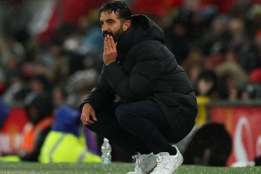 Ruben Amorim looks on 