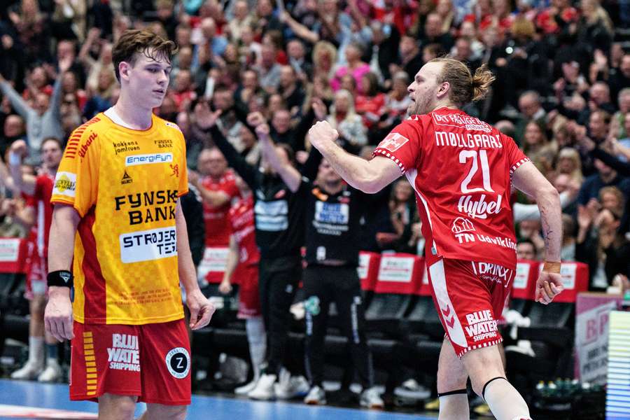 Henrik Møllgaard jubler efter en scoring mod GOG