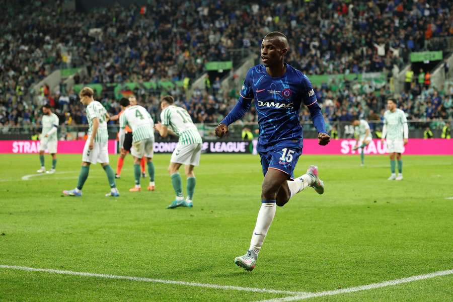 Jackson celebrates second goal 