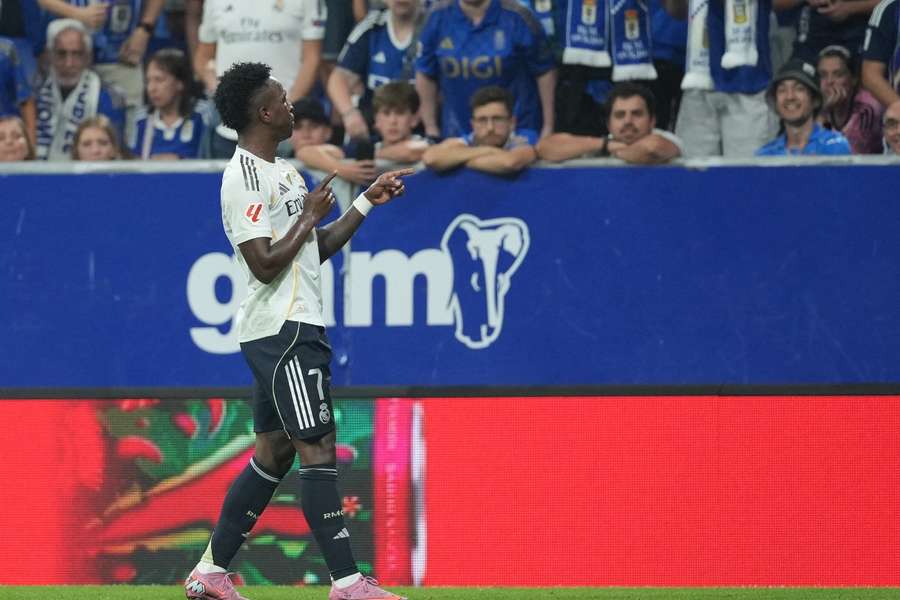 Vinicius, en el partido del Carlos Tartiere