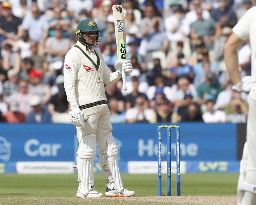 Khawaja celebrates a half-century in the second innings