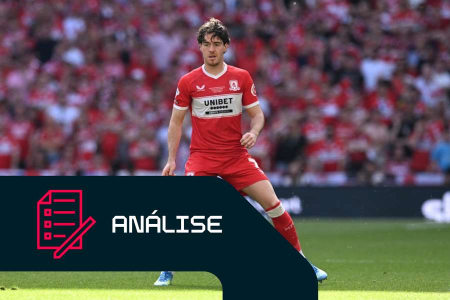 Hayden Hackney, do Middlesbrough, durante o jogo frente ao Hull City Hayden Hackney, do Middlesbrough, durante o jogo frente ao Hull City