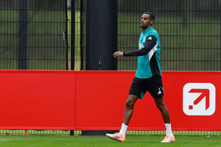 Alexander Isak in training