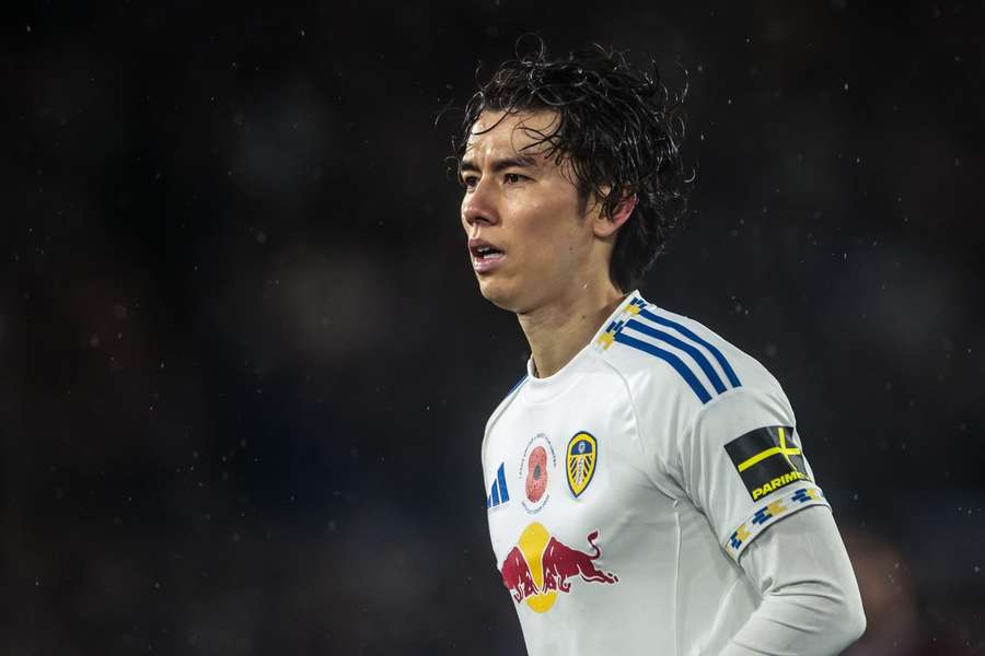 Ao Tanaka im Trikot von Leeds United Ao Tanaka im Trikot von Leeds United