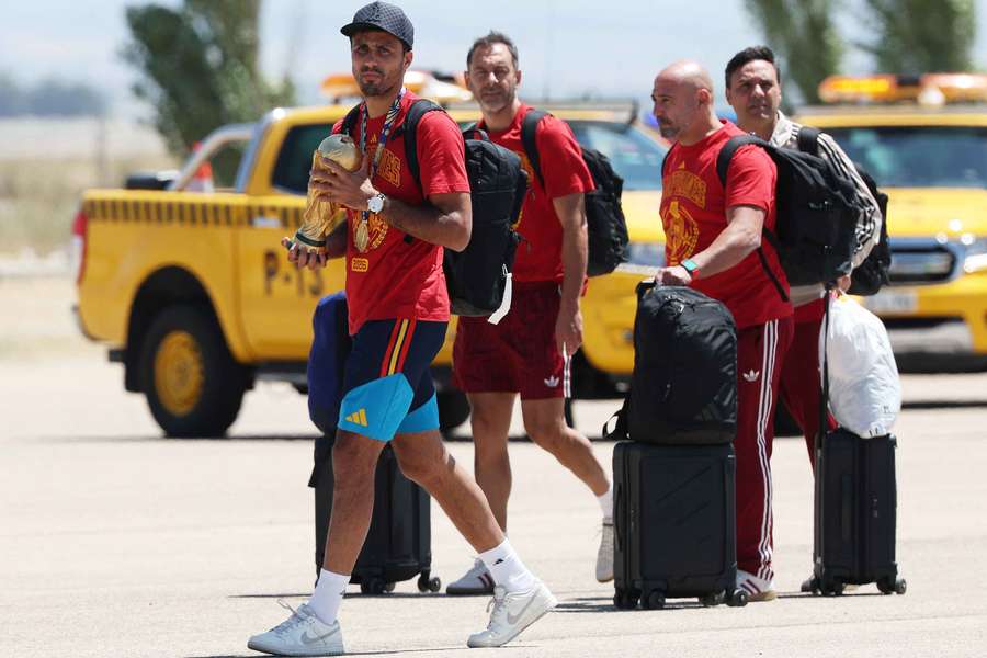 Rodri à Madrid ce lundi. Rodri à Madrid ce lundi.