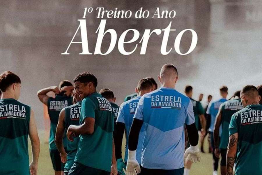 Treino aberto do Estrela da Amadora no dia 1, às 15:00