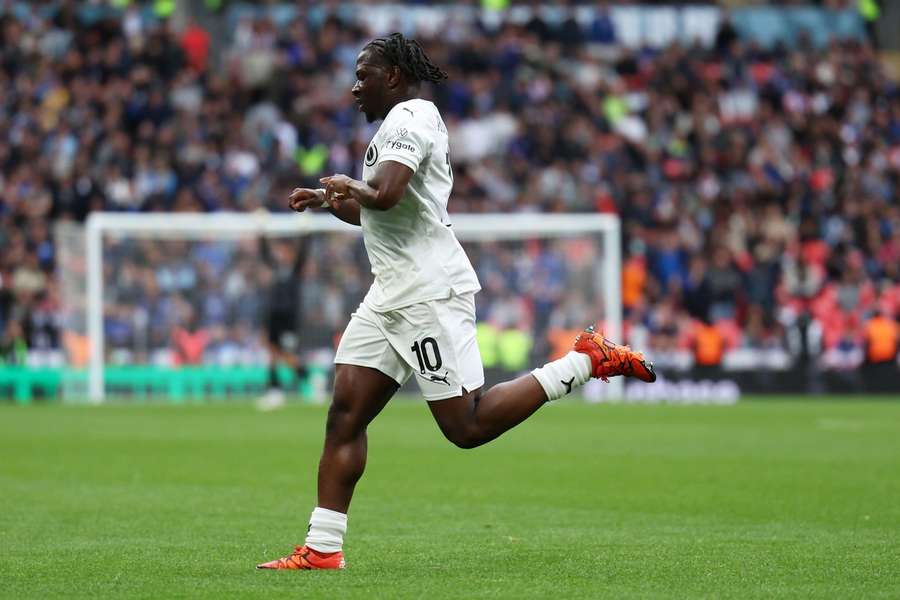 Abdulmalik celebrates his Wembley goal Abdulmalik celebrates his Wembley goal
