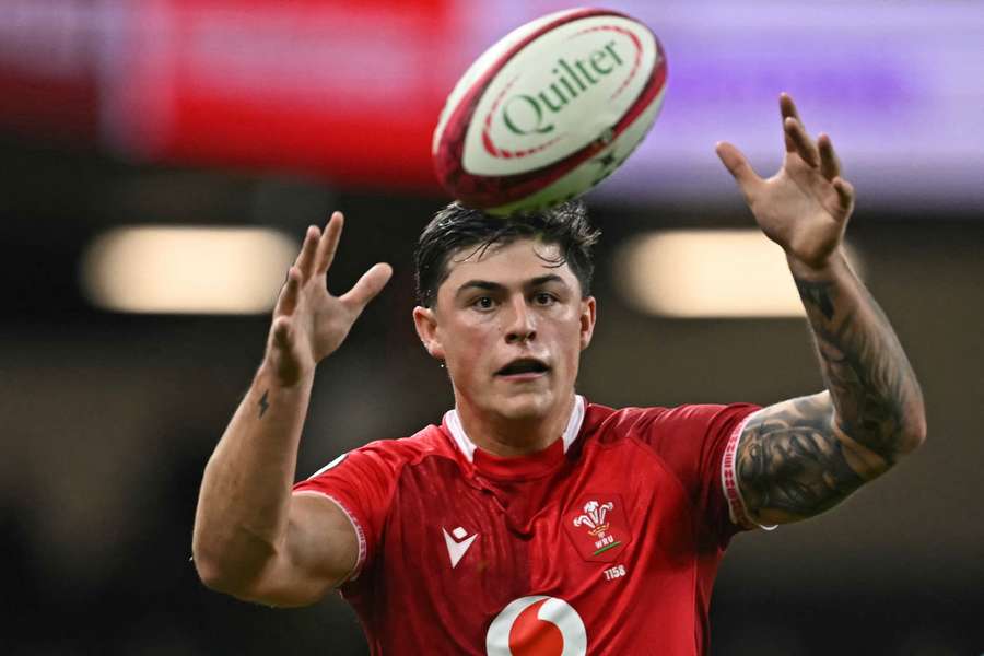 Rees-Zammit in action for Wales last weekend.