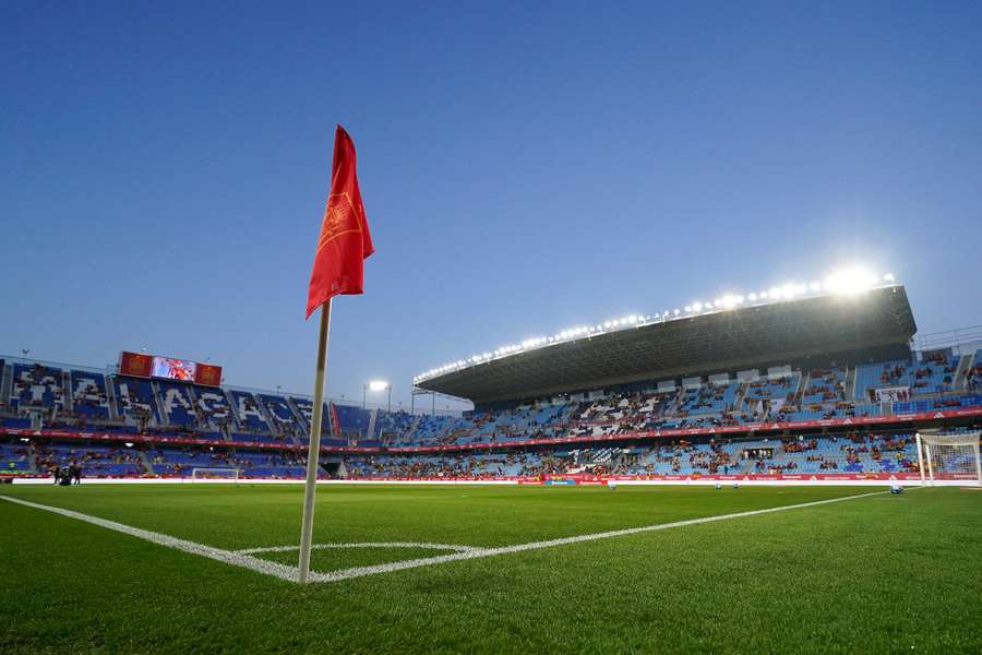 Imagen de La Rosaleda, antes del España-Noruega disputado en marzo de 2023