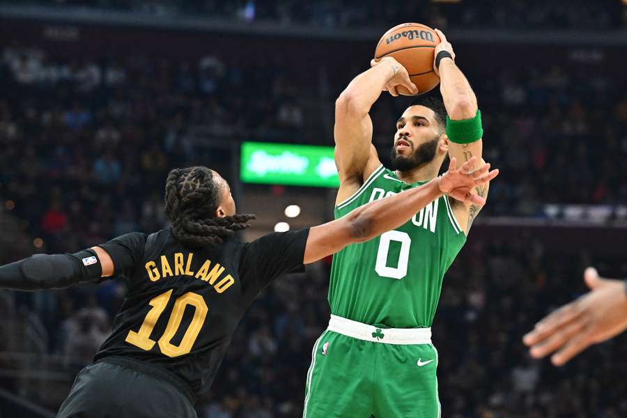 Jayson Tatum cette nuit contre les Cavs.