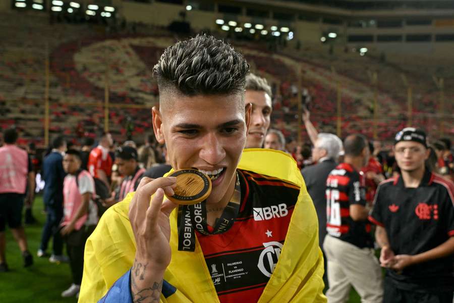 Jorge Carrascal celebra la Libertadores Jorge Carrascal celebra la Libertadores
