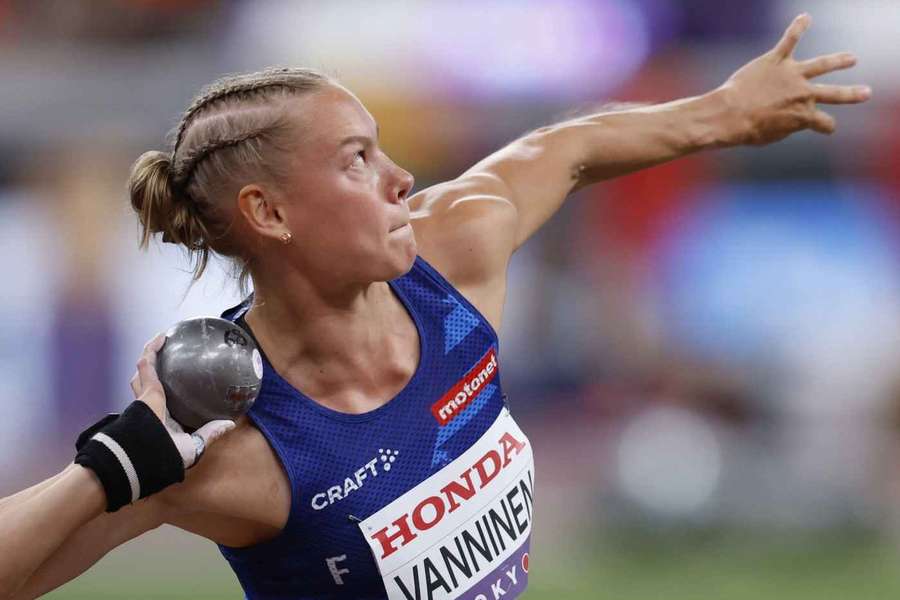Vanninen finished third in the shot put
