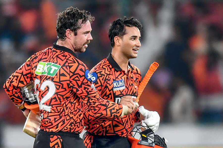 Hyderabad's two openers each hit unbeaten half-centuries