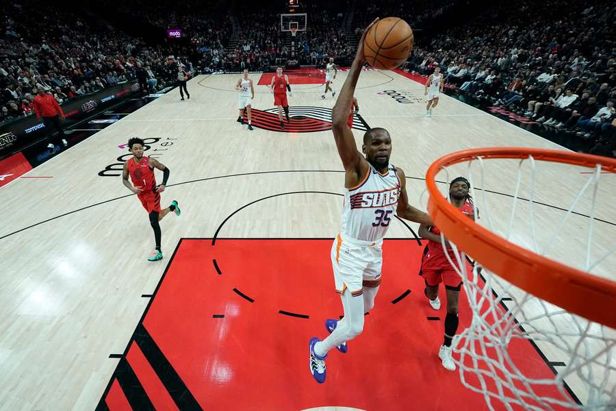 Kevin Durant, en el partido ante Portland.