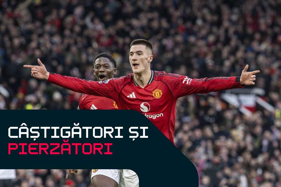 Sesko sărbătorește golul decisiv marcat pe final pentru Man Utd