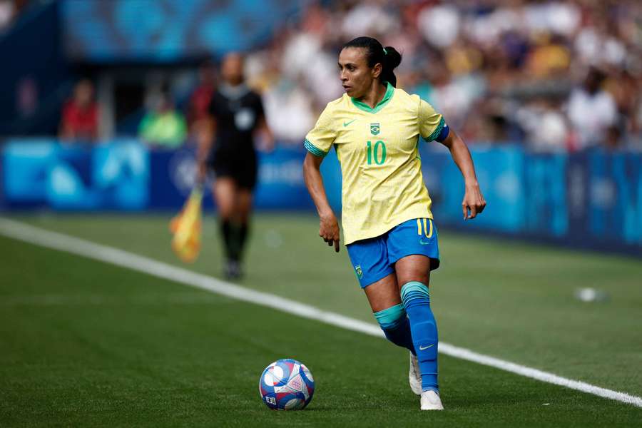 Brazil's Marta in action