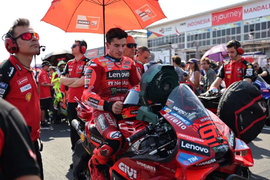 Marc Marquez before the race
