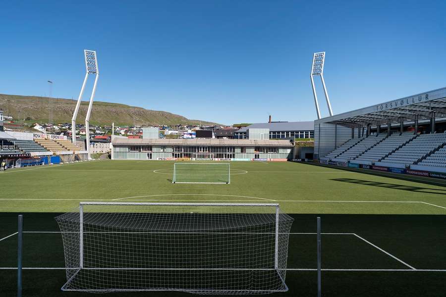 Het Tórsvøllur Stadion in Torshavn