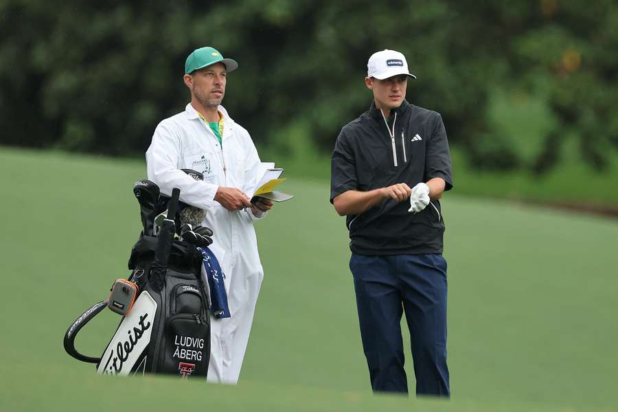 Ludvig Aberg in Masters practice