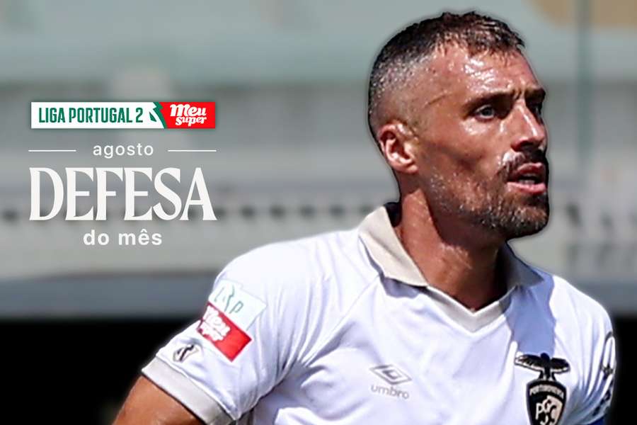 João Reis foi o melhor defesa do mês de agosto na Liga 2 João Reis foi o melhor defesa do mês de agosto na Liga 2