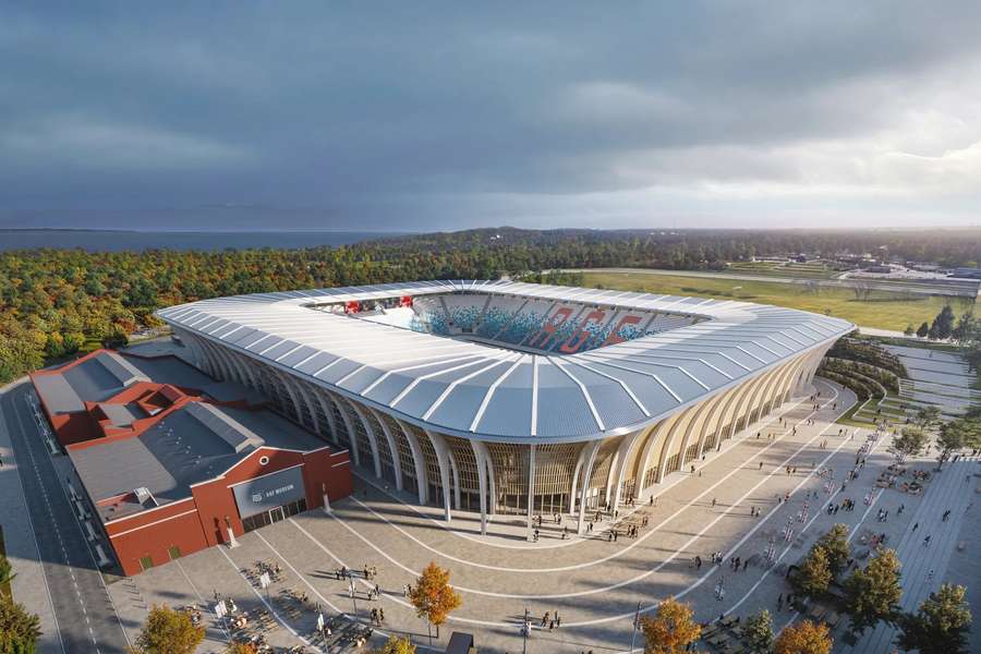 The new look stadium in Aarhus