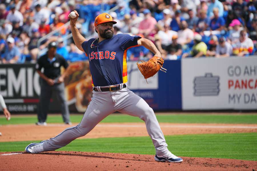 Astros' Jose Urquidy on the mound