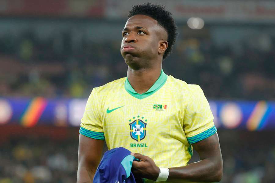 Vini Jr no último amistoso do Brasil