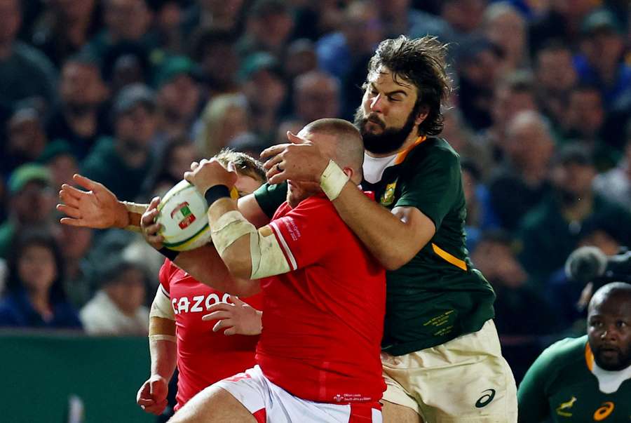 De Jager in action against Wales in the Autumn internationals 